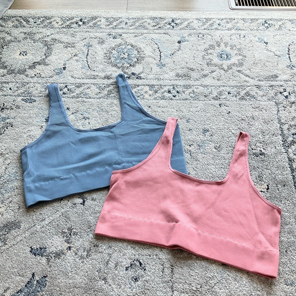 Gap Factory ribbed wireless bralettes